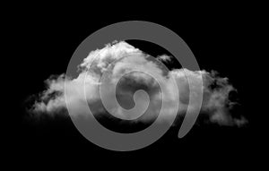 Clouds on black background