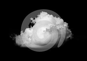 Clouds on black background