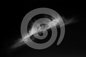 Clouds on a black background