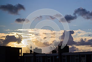 Clouds in the blue sky