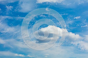 Clouds on a blue sky as a background