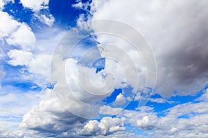 Clouds on a blue sky as a background