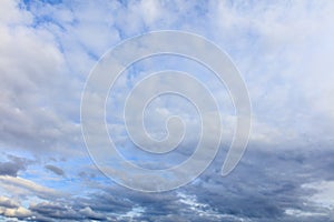 Clouds on a blue sky as a background