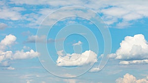 Clouds on a blue sky as a background