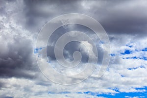 Clouds on a blue sky as a background