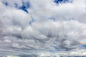 Clouds on a blue sky as a background