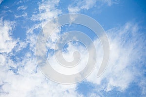 Clouds in blue sky background