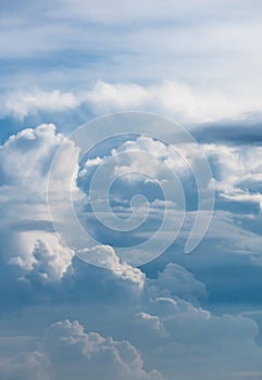 The White Clouds on Blue Sky