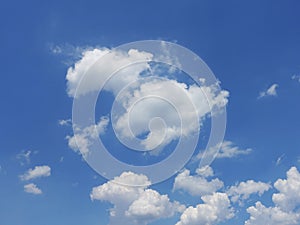 Clouds in the blue sky, background and texture