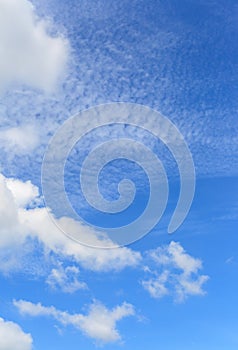 Clouds on blue sky background photo