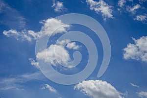 Clouds and The Blue Sky on a bright sunny day