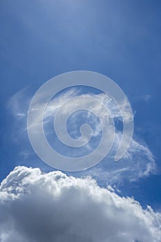 Clouds and The Blue Sky on a bright sunny day