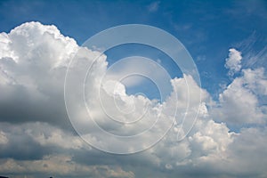 Clouds in the blue sky,dramatic sky.