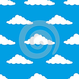 Clouds in the blue sky.