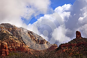 Clouds Blue Sky Red Rock Canyon Sedona Arizona