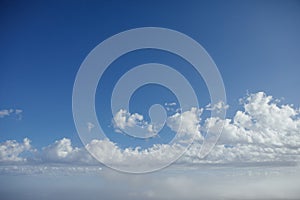 Clouds on blue sky at sunny day