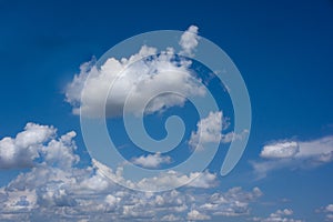 Clouds in Blue Sky Sunny Day background
