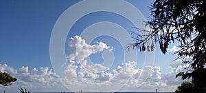 Clouds Blue Sky White colore photo