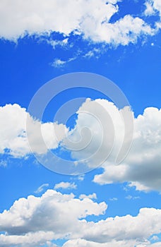 Clouds and bright blue sky