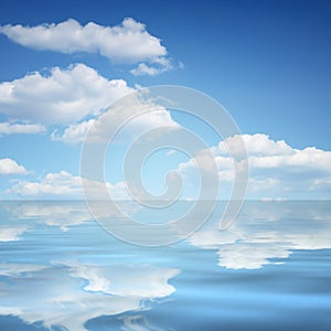 Clouds and calm water