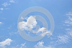 Clouds with clear blue sky background.