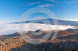 Clouds and clear skies from the Hawaiian Mountains