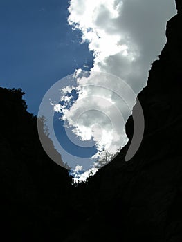 Clouds and cliffs