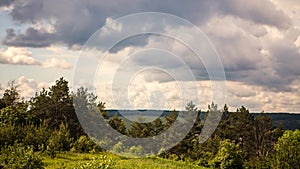 Clouds in cloudy day