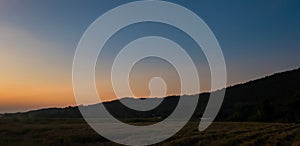 Clouds and colorful  sky, mountain with sunset.Abstract background photo