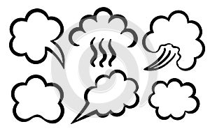 clouds couple sketch different shapes vector eps10