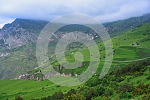 Clouds descend into the Ursdon mountain valley