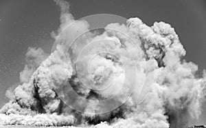 Huge blast on the construction site