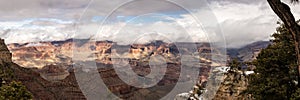 Clouds Engulf The North Rim of Grand Canyon Panorama