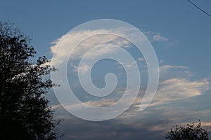 Clouds in the evening sky fascinate