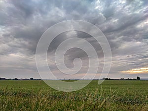 Clouds with fallstreaks or rain photo