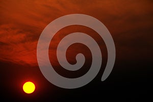 Clouds on fire in Africa