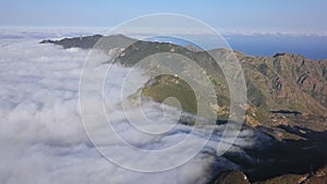Clouds flow in Anaga mountains, Tenerife