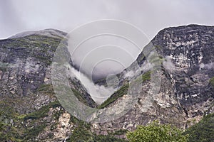 Clouds and fogg in the scandinavian mountains.