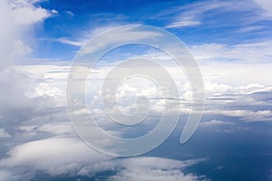 Clouds formations in blue sky