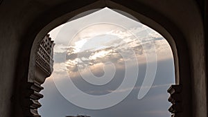 The light through the ancient arch photo