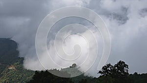 Clouds Forming at the Mountain Ridge