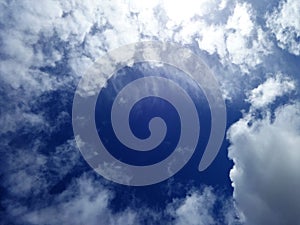 Storm clouds develop in the spring sky