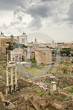 Clouds Gathering Over the Ancient Roman Forum