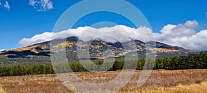 Clouds Hanging over Mt Humphreys near Flagstaff, Arizona