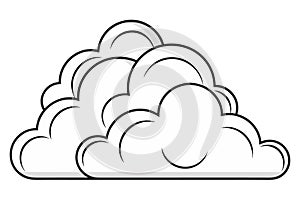 Clouds Illustration. Sky Clouds Illustration. White Clouds Design
