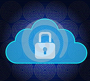Clouds information security design with lock and binary code