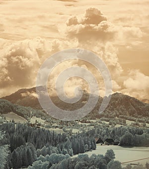 Clouds in infrared light