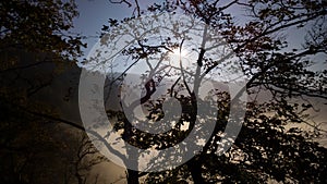 Clouds inversion from mountains. Slovakia