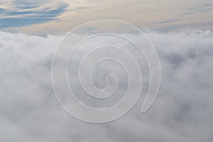 Clouds inversion from mountains. Slovakia