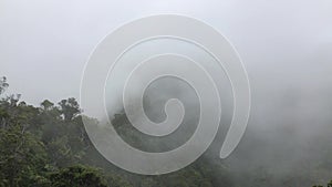 Clouds at Kalalau Lookout in Waimea Canyon on Kauai Island, Hawaii.